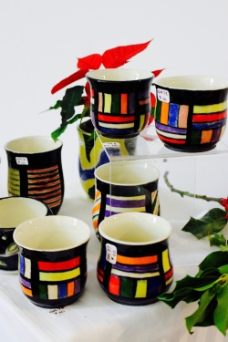 Gail Morrel's whimsical cups